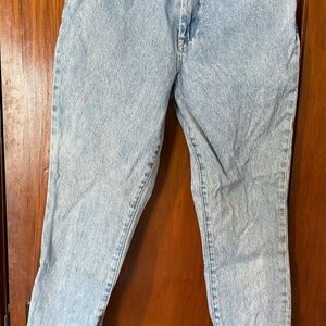 Blank NYC The Bleecker Ultra High Rise Buckle Straight Leg Blue Jeans 28 Western